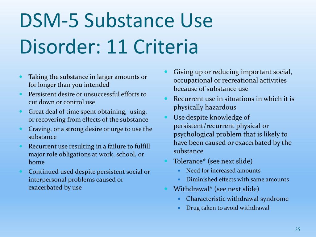 substance use disorder dsm 5